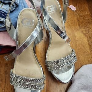 Gianni Bini Metallic Silver Wedges